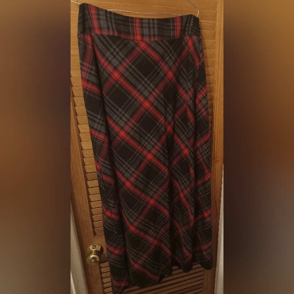 Long Plaid Skirt